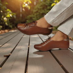 Tênis Casual Couro Legítimo com Solado Baixo e Flexível - 5178