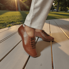 Tênis Casual Couro Legítimo com Solado Baixo e Flexível - 5178