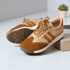 Tênis Casual em Couro Estilo Retrô e Atitude - 5116