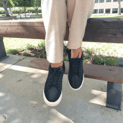 Tênis Feminino em Couro Legítimo com Cadarço – Conforto e Estilo -45494