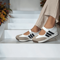 Tênis Retrô em Couro Legítimo Estilo Mary Jane – Clássico e Atemporal-5186