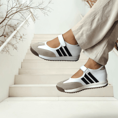 Tênis Retrô em Couro Legítimo Estilo Mary Jane – Clássico e Atemporal-5186